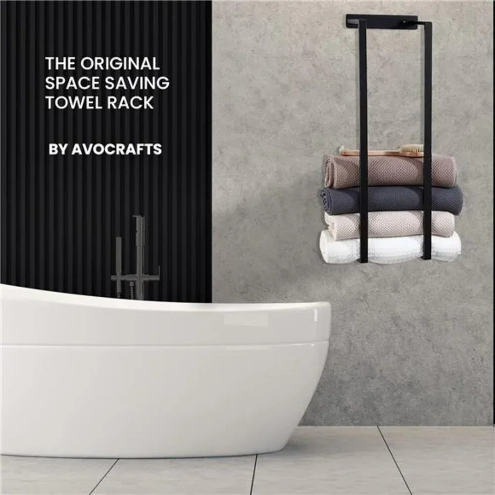 Bathroom Wall Towel Rack, Bath Towel Holder, Mounted Towel Rack Holder